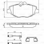 BOSCH 0986494647 Brake Pad Set, disc brake for MERCEDES-BENZ