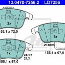 ATE 13.0470-7256.2 Brake Pad Set, disc brake for AUDI