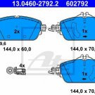 ATE 13.0460-2792.2 Brake Pad Set, disc brake for MERCEDES-BENZ