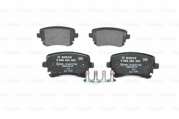 BOSCH 0986494303 Brake Pad Set, disc brake for AUDI, VW