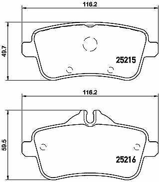 BREMBO P50099 Brake Pad Set, disc brake for MERCEDES-BENZ