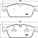 BREMBO P50102 Brake Pad Set, disc brake for MERCEDES-BENZ