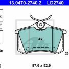 ATE 13.0470-2740.2 Brake Pad Set, disc brake for CITROËN, DS, PEUGEOT, RENAULT