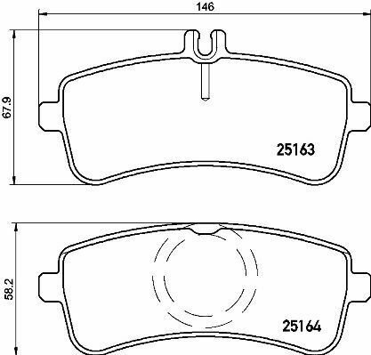 BREMBO P50125 Brake Pad Set, disc brake for MERCEDES-BENZ