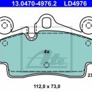 ATE 13.0470-4976.2 Brake Pad Set, disc brake for AUDI, PORSCHE, VW
