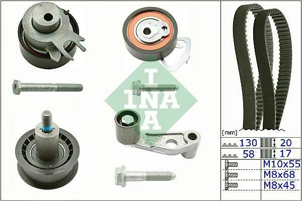 INA 530036010 Timing Belt Set for SEAT, VW