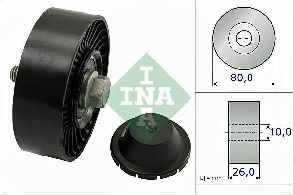 INA 532051210 Deflection/Guide Pulley, v-ribbed belt for BMW
