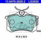 ATE 13.0470-2820.2 Brake Pad Set, disc brake for AUDI, CITROËN, PEUGEOT, SEAT, S