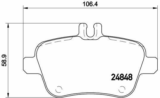 BREMBO P50091 Brake Pad Set, disc brake for MERCEDES-BENZ
