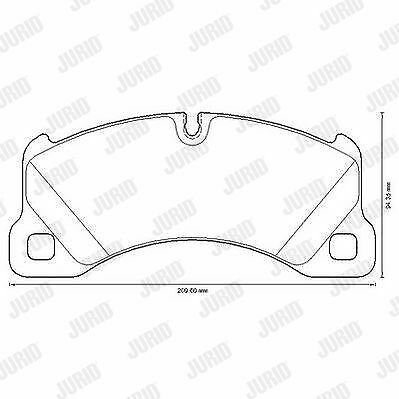 JURID 573329JC Brake Pad Set, disc brake for PORSCHE, VW