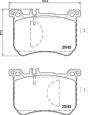 BREMBO P50111 Brake Pad Set, disc brake for MERCEDES-BENZ