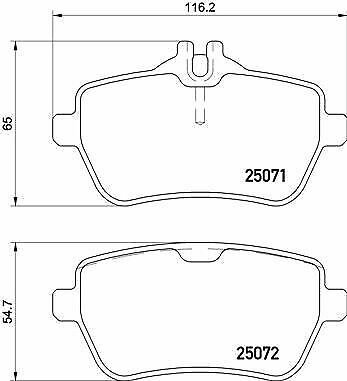 BREMBO P50117 Brake Pad Set, disc brake for MERCEDES-BENZ
