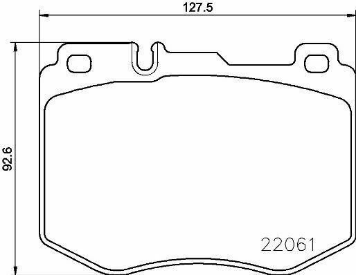BREMBO P50120 Brake Pad Set, disc brake for MERCEDES-BENZ