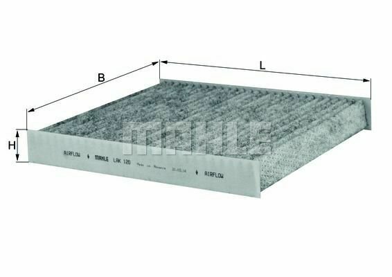 MAHLE LAK120 Filter, interior air for AUDI, LAMBORGHINI, MERCEDES-BENZ, PORSCHE,
