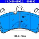 ATE 13.0460-4993.2 Brake Pad Set, disc brake for AUDI, PORSCHE, VW