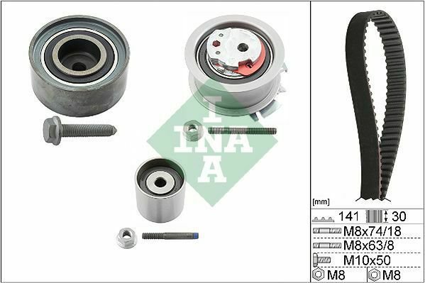INA 530040510 Timing Belt Set for AUDI, CHRYSLER, DODGE, JEEP, MITSUBISHI, SEAT,