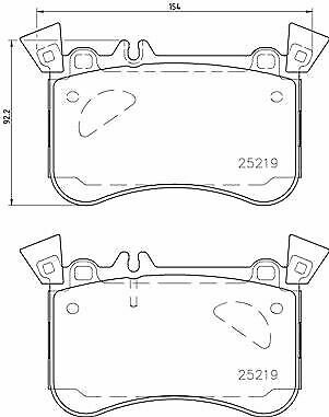 BREMBO P50121 Brake Pad Set, disc brake for MERCEDES-BENZ