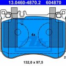 ATE 13.0460-4870.2 Brake Pad Set, disc brake for MERCEDES-BENZ