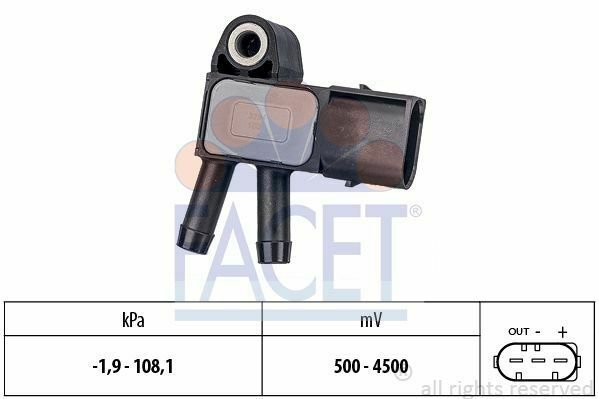FACET 10.3294 Sensor, exhaust pressure for MERCEDES-BENZ