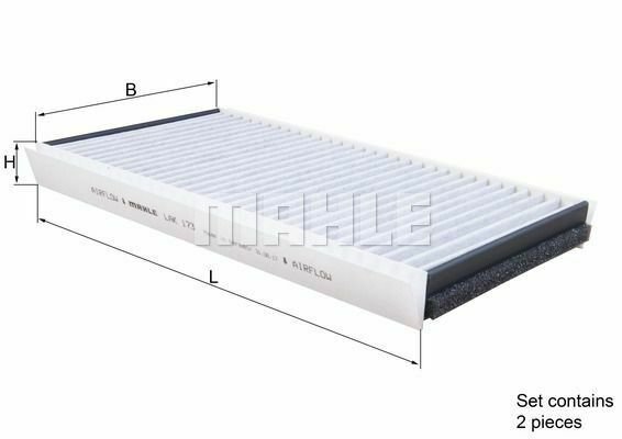 MAHLE LAK173/S Filter, interior air for ALPINA, BMW, ROLLS-ROYCE