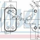 NISSENS 90689 Oil Cooler, engine oil for BMW