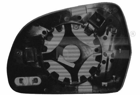 TYC 302-0072-1 Mirror Glass, outside mirror for AUDI, SKODA