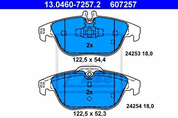 ATE 13.0460-7257.2 Brake Pad Set, disc brake for MERCEDES-BENZ