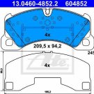 ATE 13.0460-4852.2 Brake Pad Set, disc brake for PORSCHE, VW