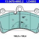 ATE 13.0470-4993.2 Brake Pad Set, disc brake for AUDI, PORSCHE, VW