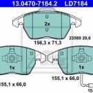 ATE 13.0470-7184.2 Brake Pad Set, disc brake for AUDI, SEAT, SKODA, VW