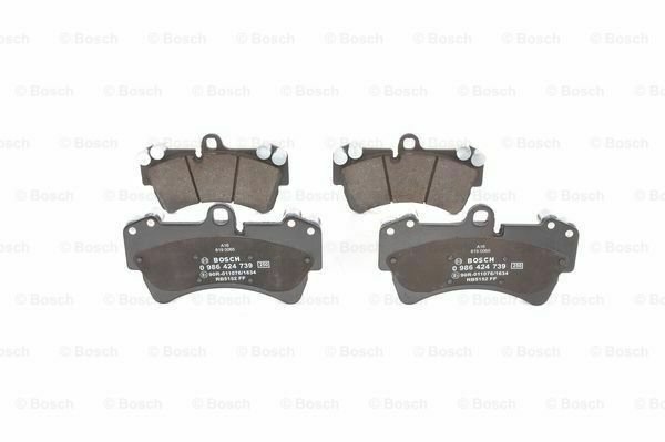 BOSCH 0986424739 Brake Pad Set, disc brake for AUDI, PORSCHE, VW