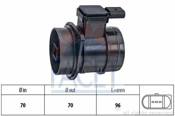 FACET 10.1449 Air Mass Sensor for AUDI, SEAT, SKODA, VW