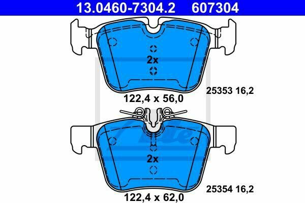 ATE 13.0460-7304.2 Brake Pad Set, disc brake for MERCEDES-BENZ