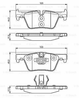 BOSCH 0986494554 Brake Pad Set, disc brake for BMW