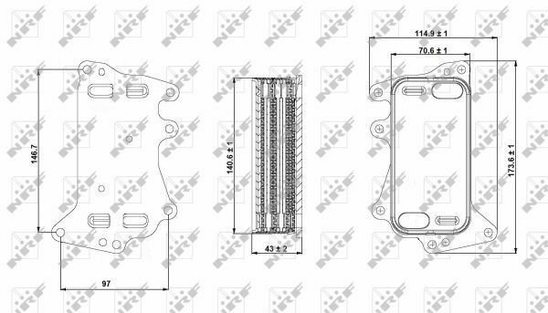NRF 31282 Oil Cooler, engine oil