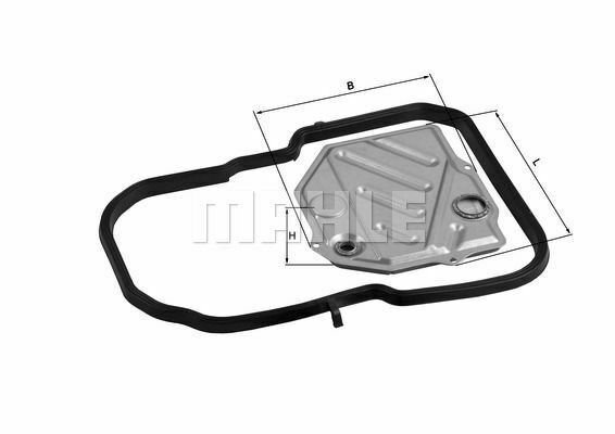 MAHLE HX46D2 Hydraulic Filter, automatic transmission for MERCEDES-BENZ, PORSCHE
