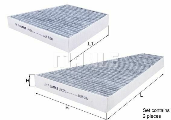 MAHLE LAK 225/S Filter, interior air for BENTLEY, VW