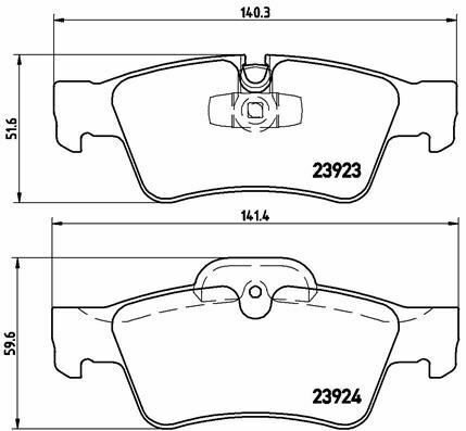 BREMBO P50064 Brake Pad Set, disc brake for MERCEDES-BENZ