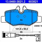 ATE 13.0460-3821.2 Brake Pad Set, disc brake for MERCEDES-BENZ