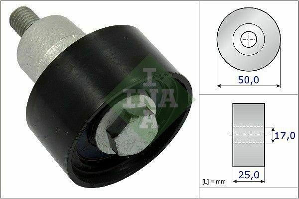 INA 532 0753 10 Deflection/Guide Pulley, timing belt for AUDI, SEAT, SKODA, VW