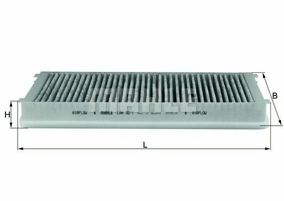 MAHLE LAK32/1 Filter, interior air for PORSCHE