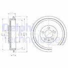 DELPHI BF406 Brake Drum for SKODA, VW