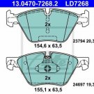 ATE 13.0470-7268.2 Brake Pad Set, disc brake for BMW