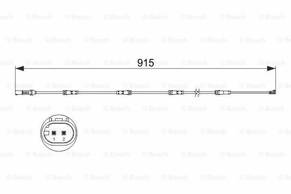 BOSCH 1987473509 Warning Contact, brake pad wear for BMW