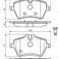 BOSCH 0986494168 Brake Pad Set, disc brake for MINI