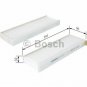 BOSCH 1987435026 Filter, interior air for CITRO&Atilde;�N, DS, PEUGEOT, TOYOTA