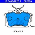 ATE 13.0460-2820.2 Brake Pad Set, disc brake for AUDI, CITROËN, PEUGEOT, SEAT, S