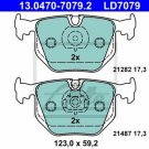 ATE 13047070792 Brake Pad Set, disc brake for BMW, LAND ROVER