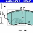 ATE 13.0470-9000.2 Brake Pad Set, disc brake for MERCEDES-BENZ