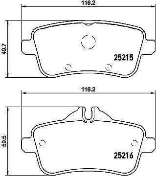 BREMBO P50100 Brake Pad Set, disc brake for MERCEDES-BENZ